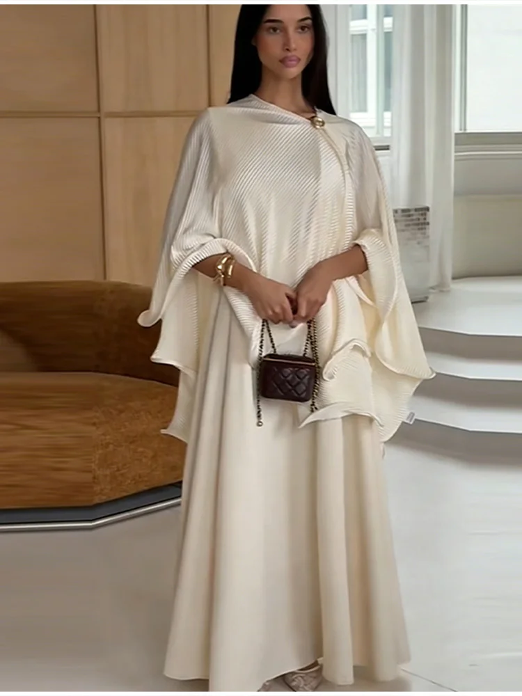 Romantic Graceful Shawl Dress Set Elegant Retro Gentle Date Women Spring Summer Formal Party Street Sophisticated Wear