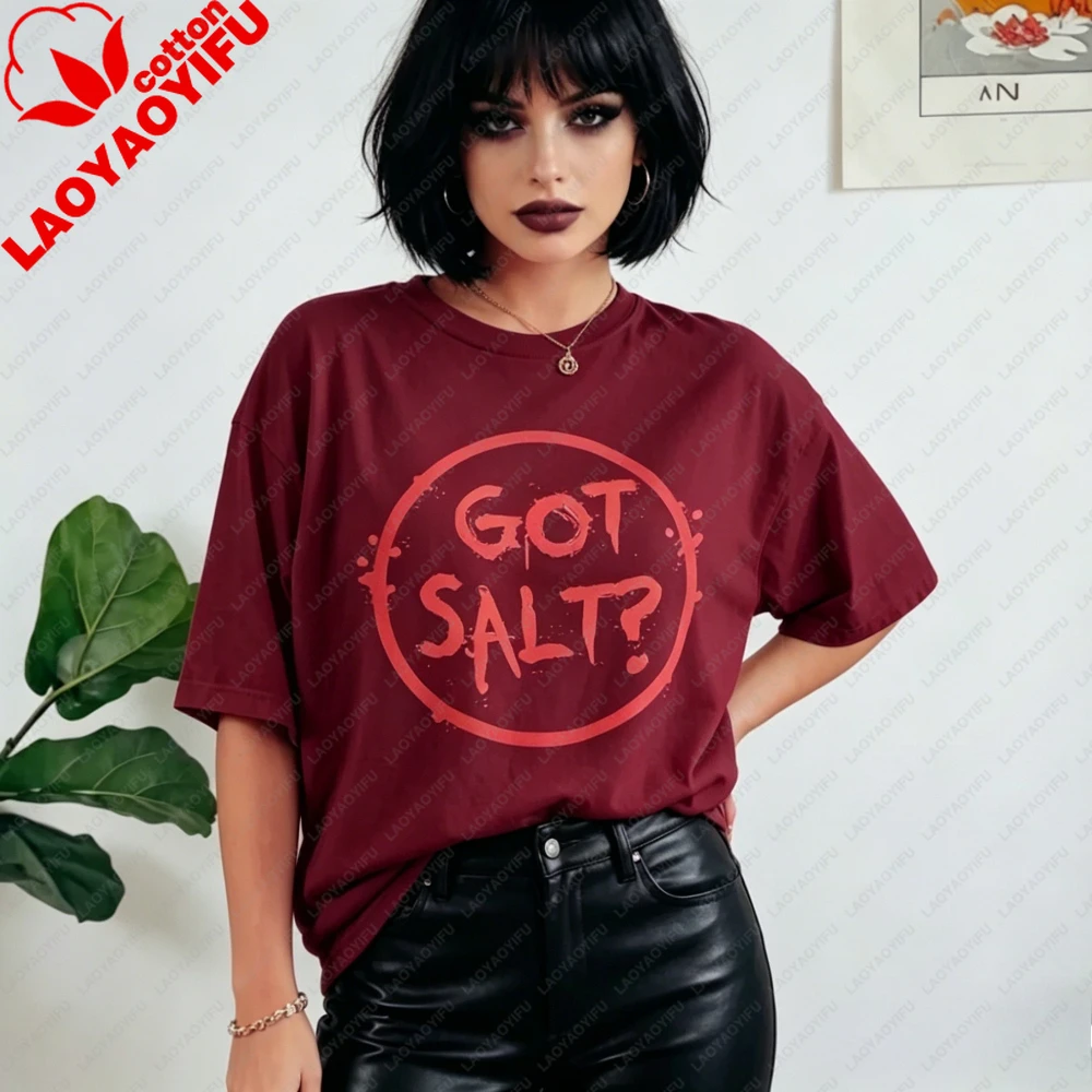 Supernatural Got Salt T-shirt Winchester Tee Science Fiction TV Series SPN Fans Casual Shirt Men Women Fashion Cotton Tee Tops