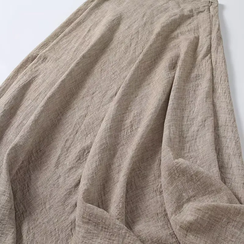 YENKYE Minimalist Commuting Style A-line Midi Skirt Women High Waist Casual Summer Skirts