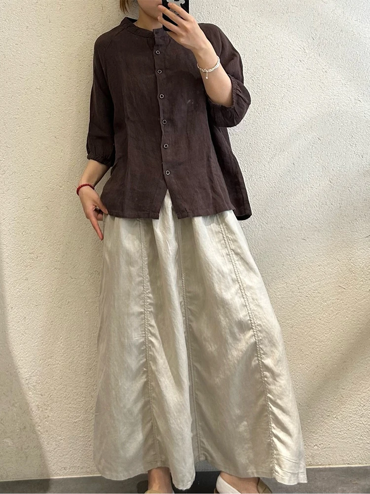 Amax LuluE Japanese Design Fashion Soild Skirts Females Vintage Leisure Elegant Streetwear Womens Summer Loose Classic Clothes