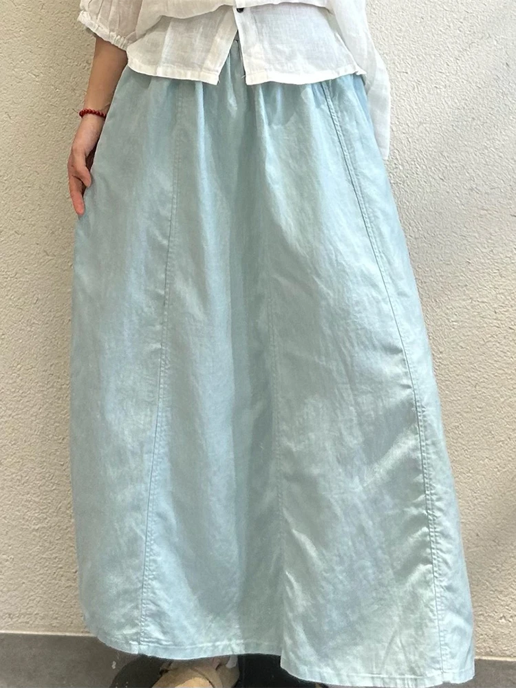 Amax LuluE Japanese Design Fashion Soild Skirts Females Vintage Leisure Elegant Streetwear Womens Summer Loose Classic Clothes