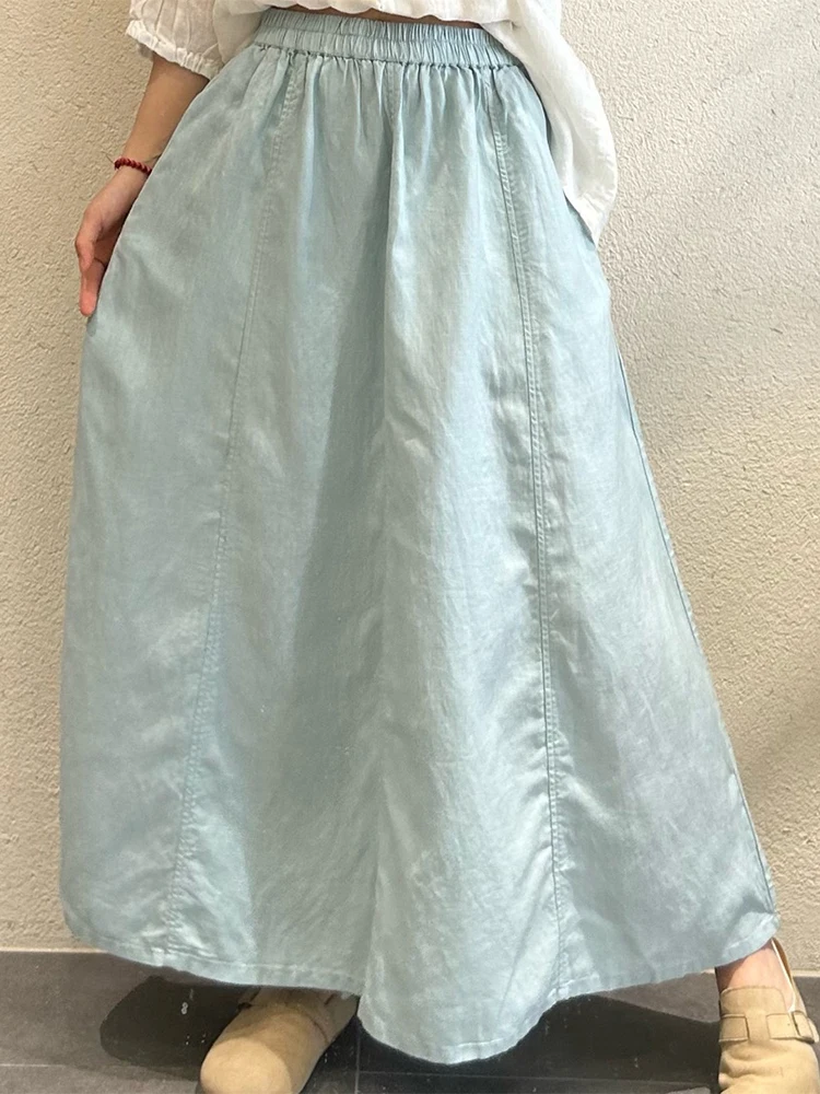 Amax LuluE Japanese Design Fashion Soild Skirts Females Vintage Leisure Elegant Streetwear Womens Summer Loose Classic Clothes
