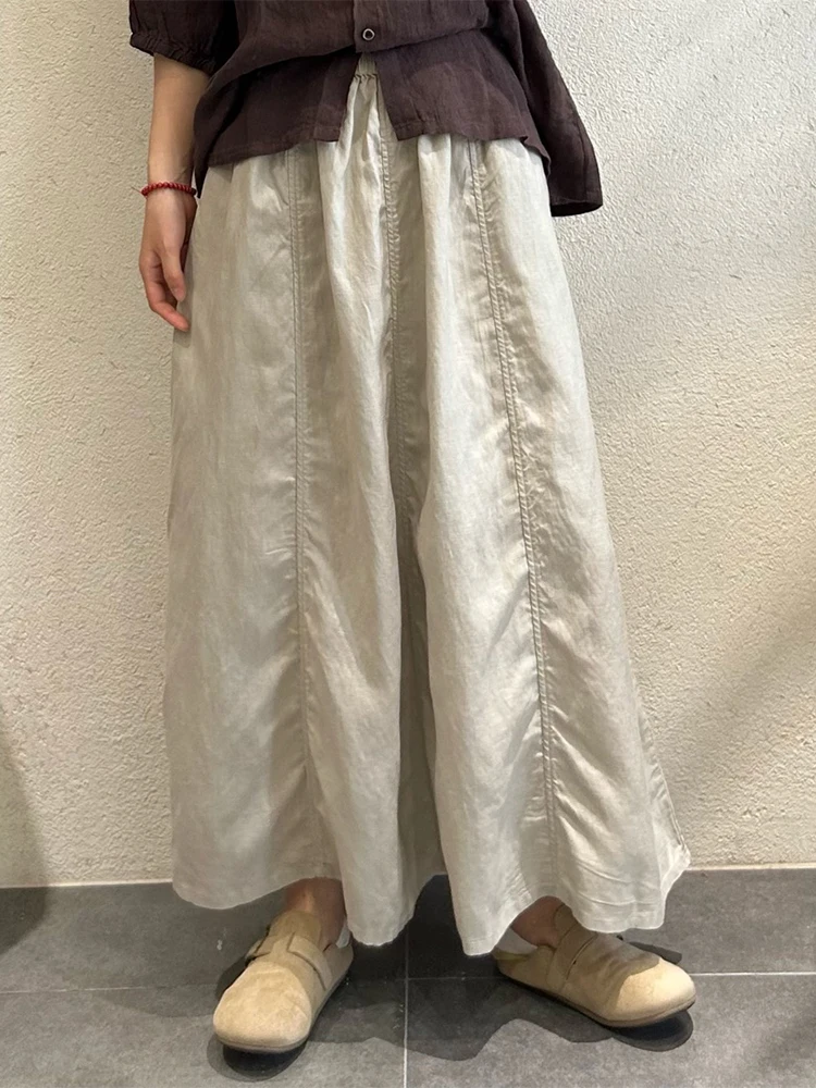 Amax LuluE Japanese Design Fashion Soild Skirts Females Vintage Leisure Elegant Streetwear Womens Summer Loose Classic Clothes