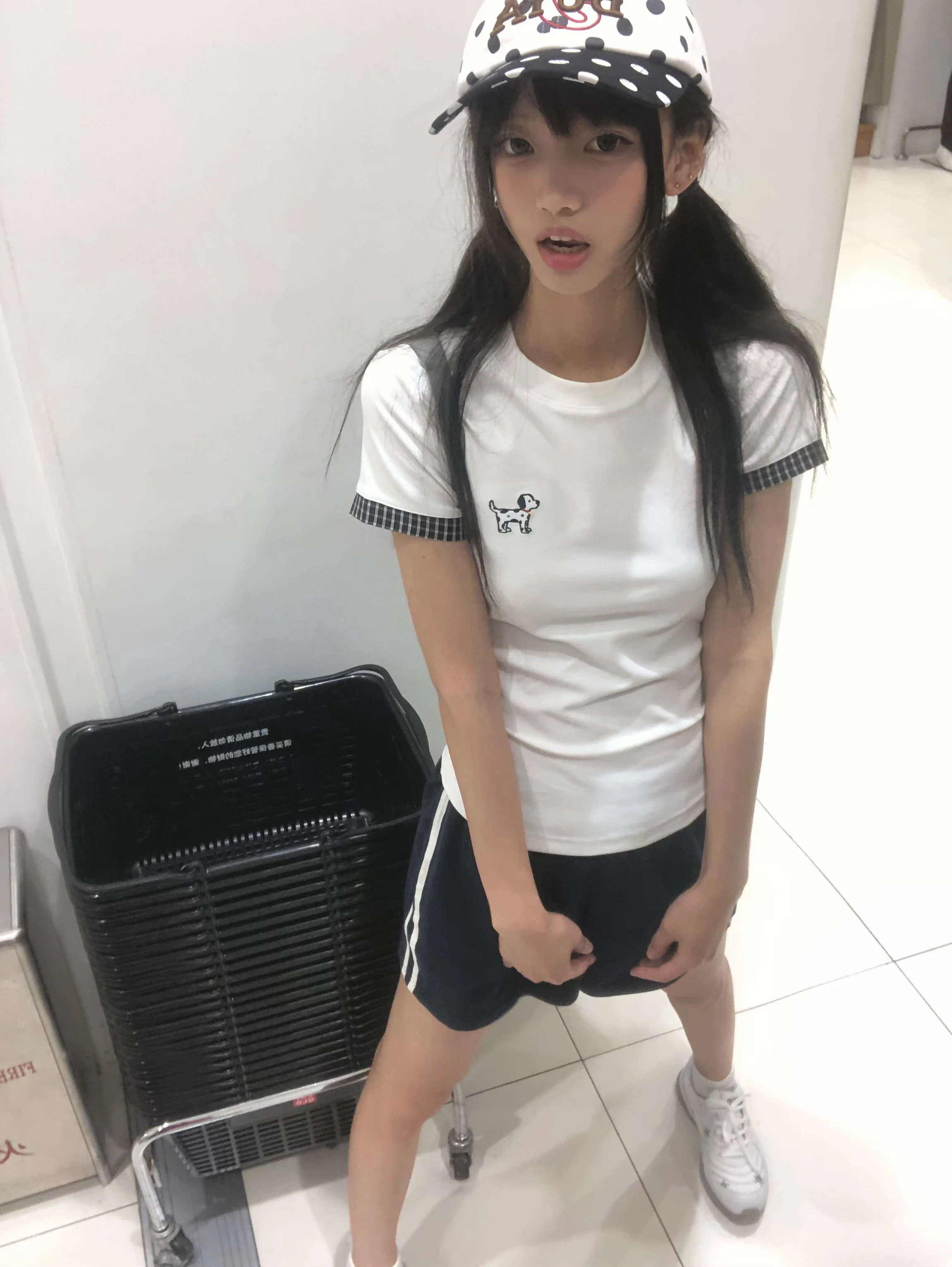 Karrram Japanese Y2k Puppy Embroidered T-shirt Vintage Harajuku Short Sleeve White T Shirt 2000s Style Cutecore Patchwork Tops
