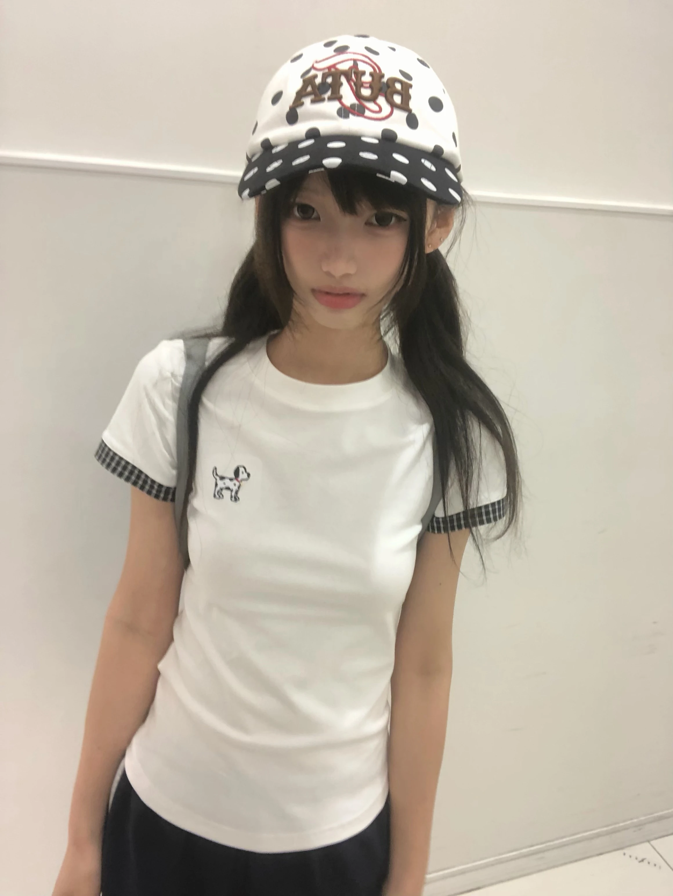Karrram Japanese Y2k Puppy Embroidered T-shirt Vintage Harajuku Short Sleeve White T Shirt 2000s Style Cutecore Patchwork Tops