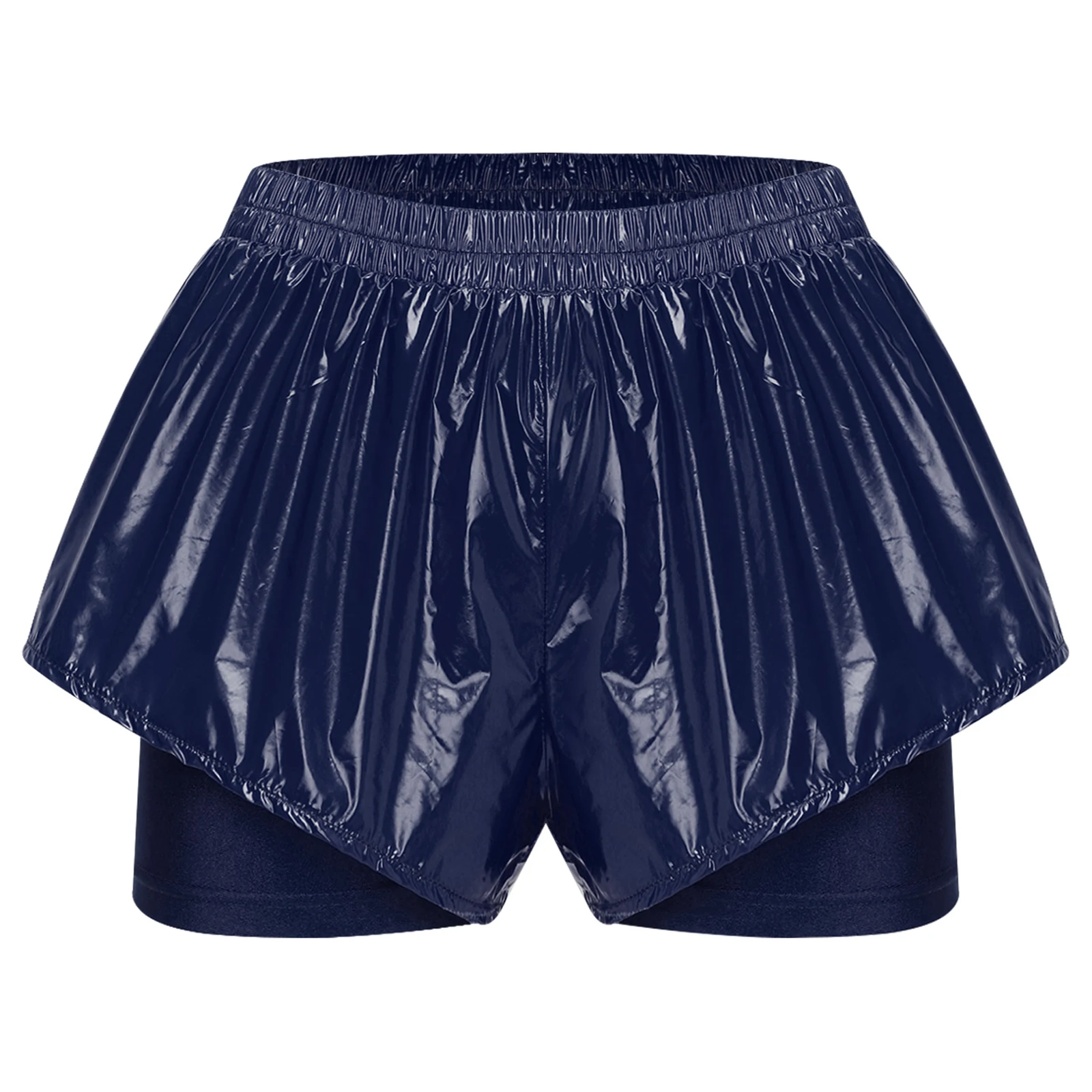 Women Waterproof Shorts Swim Trunks 2 in 1 Athletic Bottoms Running Cycling Sports Yoga Workout Sportswear Beach Pool Swimwear