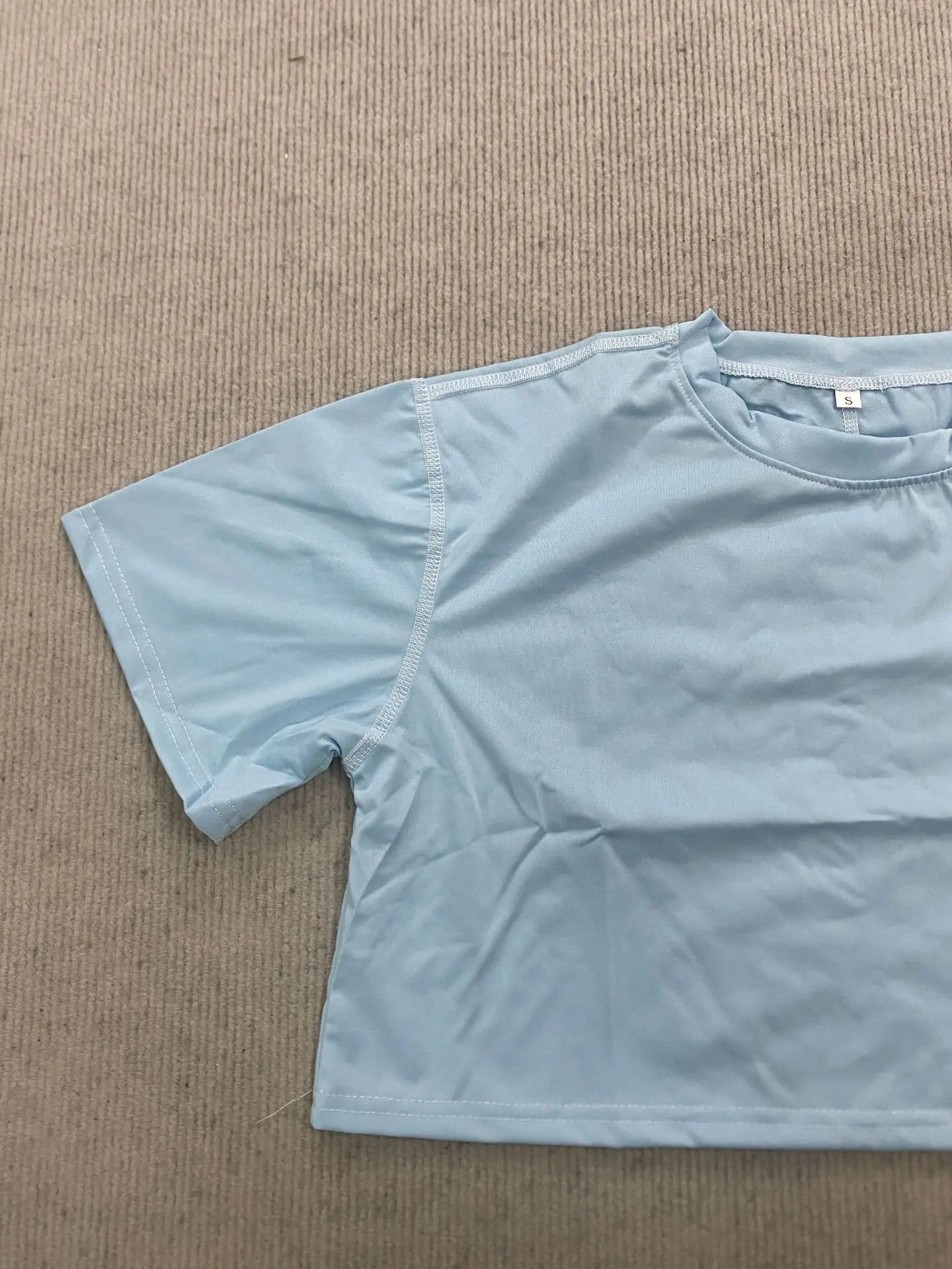 Y2K Fitness Top Short Sleeve Exposed Navel Casual Basic T Shirt for American and European Summer Sports Style