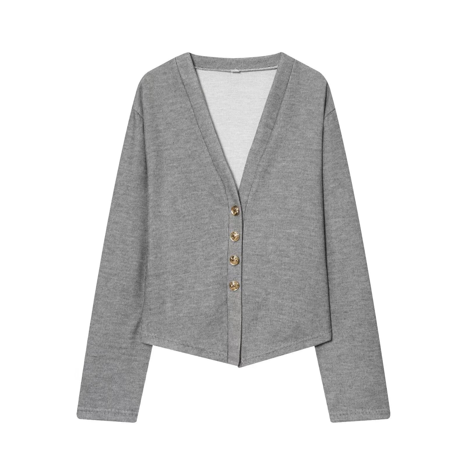 HH Autumn Women Fashion V-Neck Long Sleeve Single-breasted Soft Coat+High Waist Elastic Slim Wide-leg Pants Solid 2-Piece Set