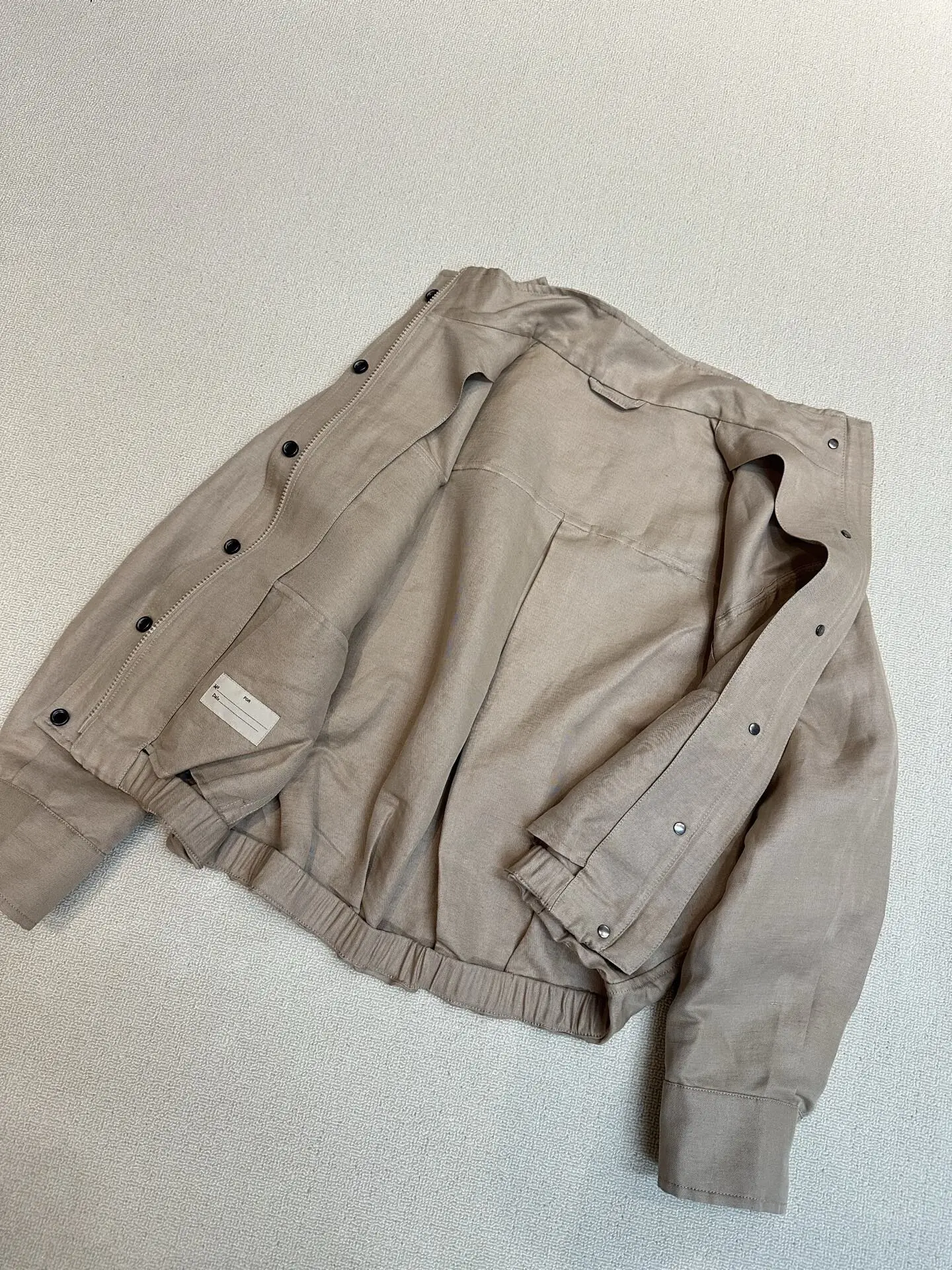 Women's 2026 Spring Summer New Silk and Linen Stand up Collar Jacket All-match