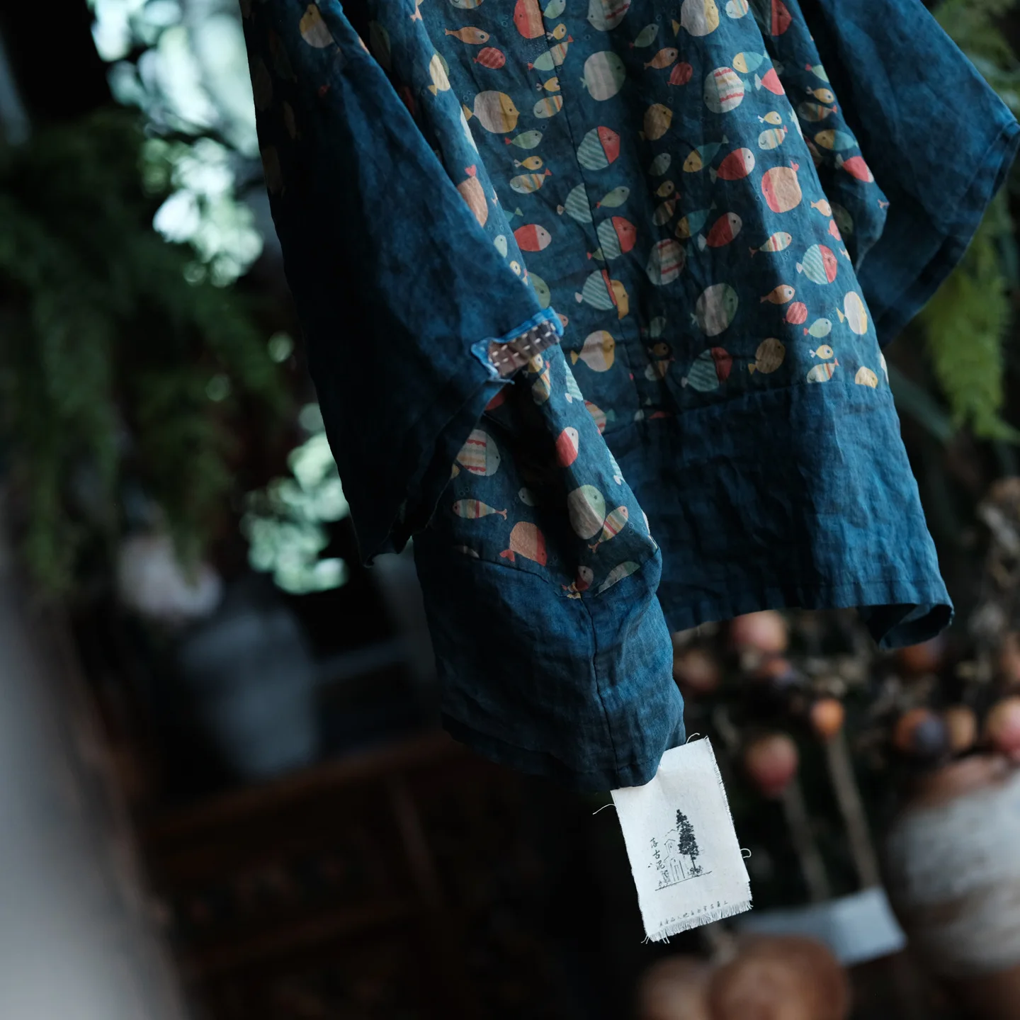 100% Ramie Women Casual Shirt New Arrival 2026 Chinese Style O-neck Vintage Print Loose Comfortable Female Tops Shirts M2785