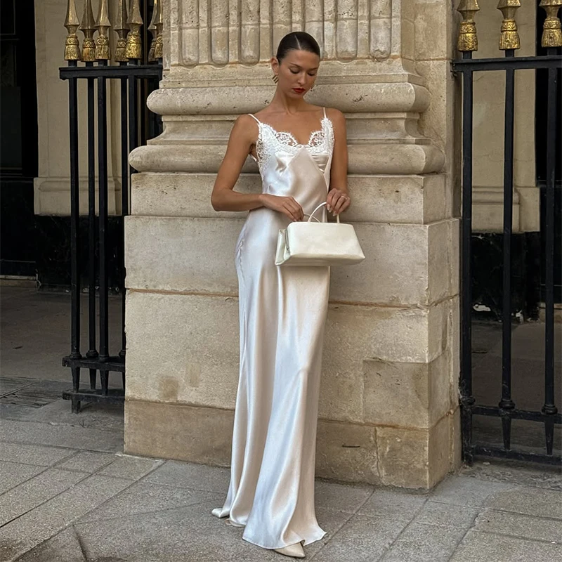 Women Solid White Ruffle Maxi Dress Fashion Lace Pleated Sleeveless Off-shoulder Long Dresses Lady 2026 Summer Holiday Robes Ne