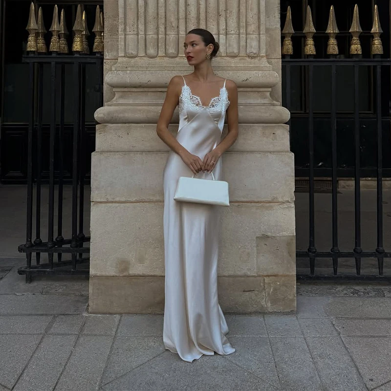 Women Solid White Ruffle Maxi Dress Fashion Lace Pleated Sleeveless Off-shoulder Long Dresses Lady 2026 Summer Holiday Robes Ne