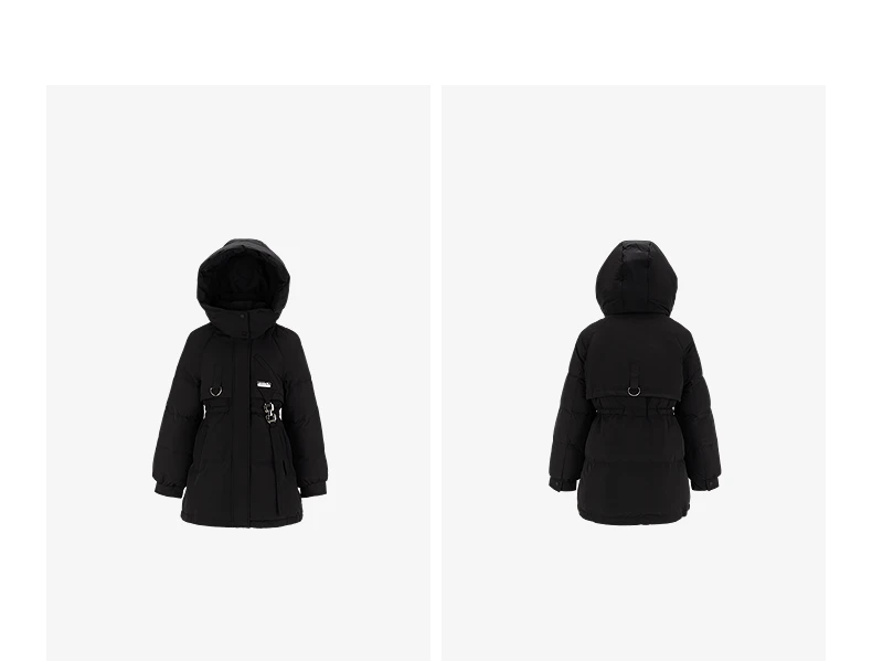 TOYOUTH Women's White Duck Down Coat 2026 Winter New Urban Functional Hooded Waist Cinched Windproof Outerwear