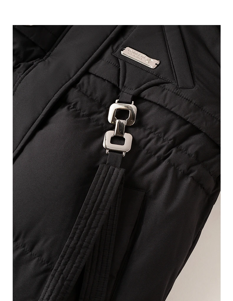 TOYOUTH Women's White Duck Down Coat 2026 Winter New Urban Functional Hooded Waist Cinched Windproof Outerwear