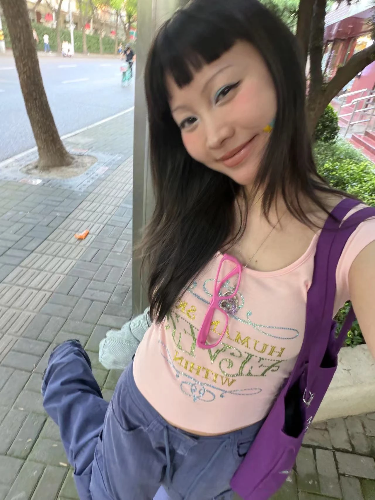Karrram Japanese Y2k Rhinestone Print T-shirt 2000s Cutecore Short Sleeve Pink Top Vintage Harajuku Kawaii Tshirt American Retro
