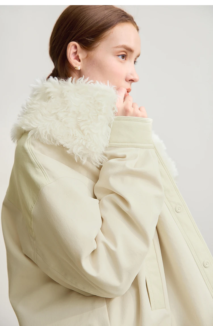 Amii Down Coats For Woman 2026 Winter New Casual Warm Patchwork Versatile Down Jacket Women's Long Sleeves Loose Top 12544075