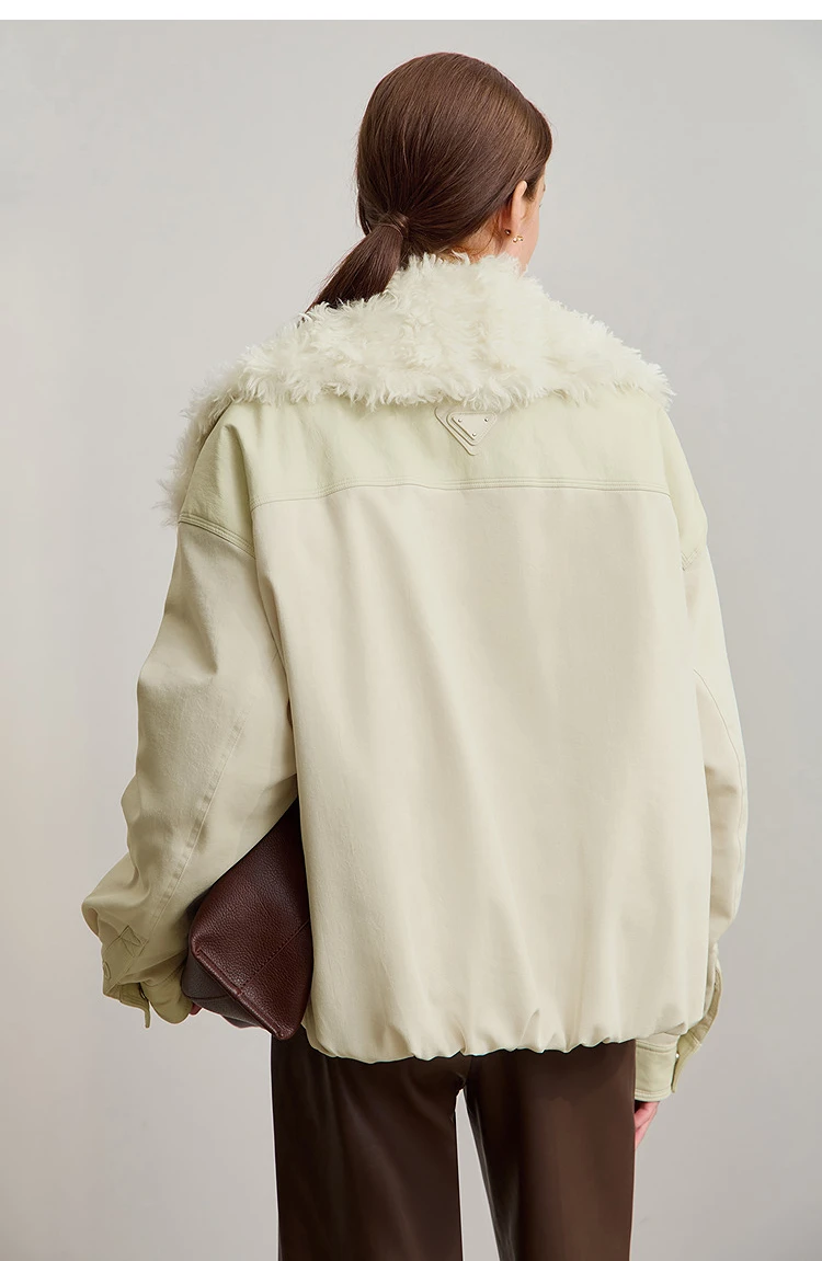 Amii Down Coats For Woman 2026 Winter New Casual Warm Patchwork Versatile Down Jacket Women's Long Sleeves Loose Top 12544075