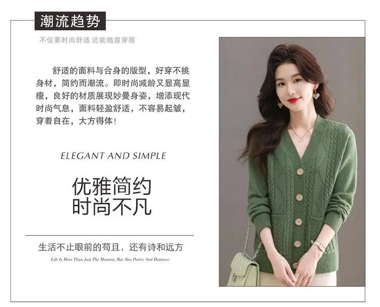 Women's Knit Sweater Open Cardigan 2026 New Spring/Autumn Thickened Loose Plus Size Fashion Solid Color Pullover Outerwear Top