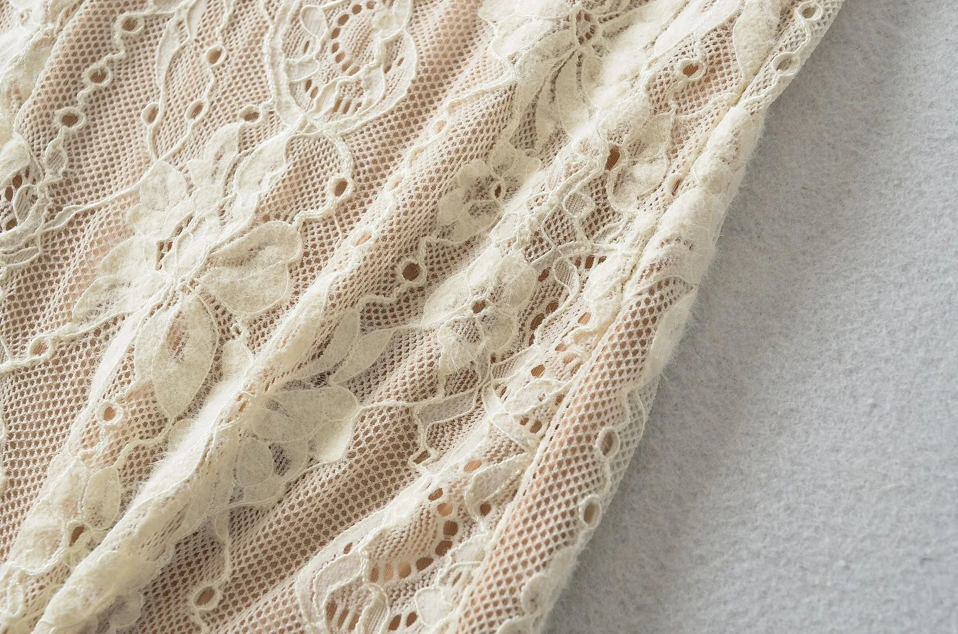 French-style square-neck lace strap slim-fit long dress women, summer and elegant dress