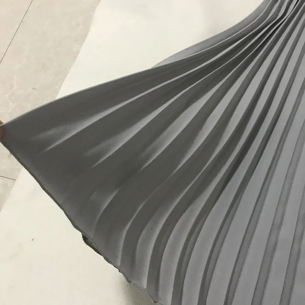 High Waist Pleated Maxi Skirt for Women Vintage Summer Long Flowy Skirt