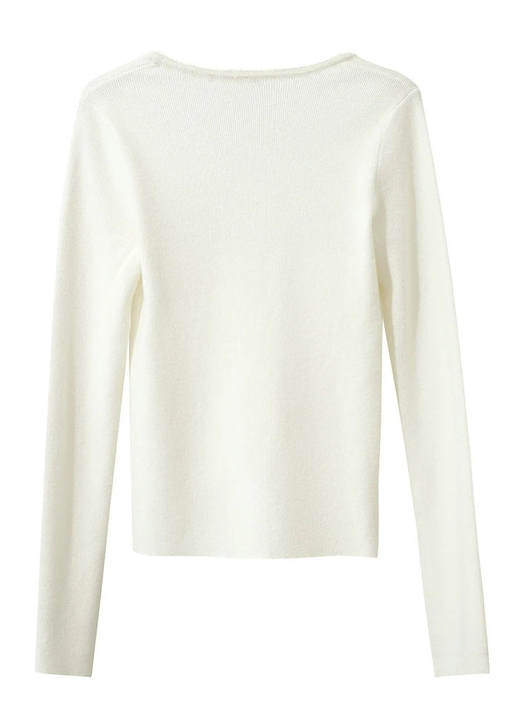 Amii Sweater For Woman 2026 Winter New Modern Retro Square Collar Sweater Slim Solid Versatile Women's Long Sleeve Top 12544142