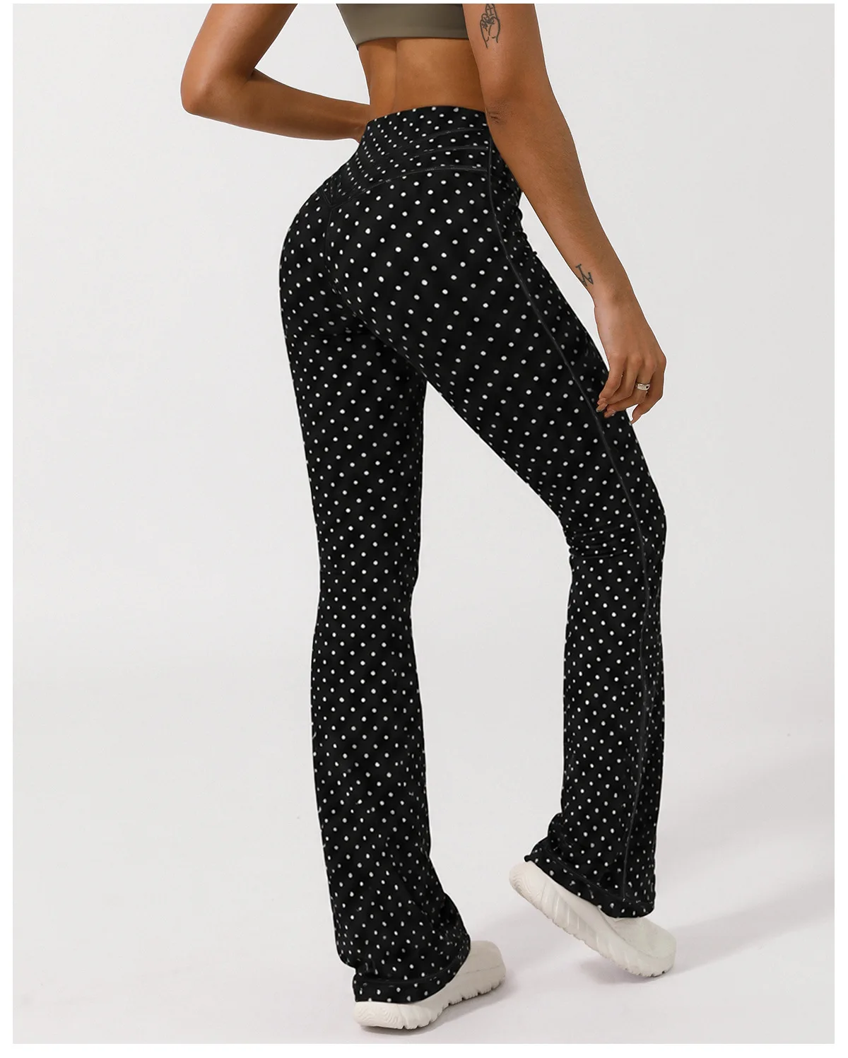 Soft Motion Straight Leg Bottoms Women's Mid-Waist Yoga Pants GYM Leggings Naked Feel Pilates Running Sports Trousers