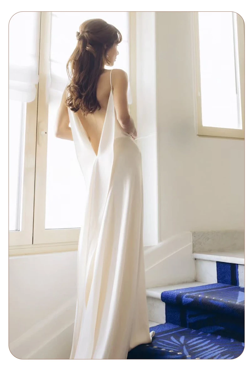 White Satin Slip Maxi Dress Draped Cowl Neck Spaghetti Strap High Split Floor Length Wedding Guest Evening Party Long Dress