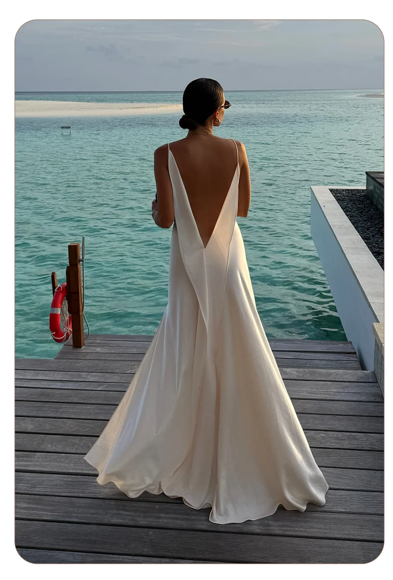 White Satin Slip Maxi Dress Draped Cowl Neck Spaghetti Strap High Split Floor Length Wedding Guest Evening Party Long Dress