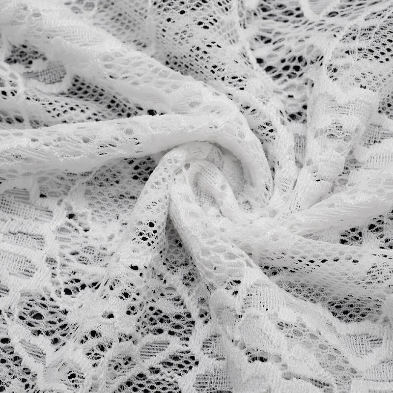 Tuularose White Lace Pullover Women Sexy Hollow See-Through Twist Patchwork Pullover New High Street Chic Slim Women's T-Shirts