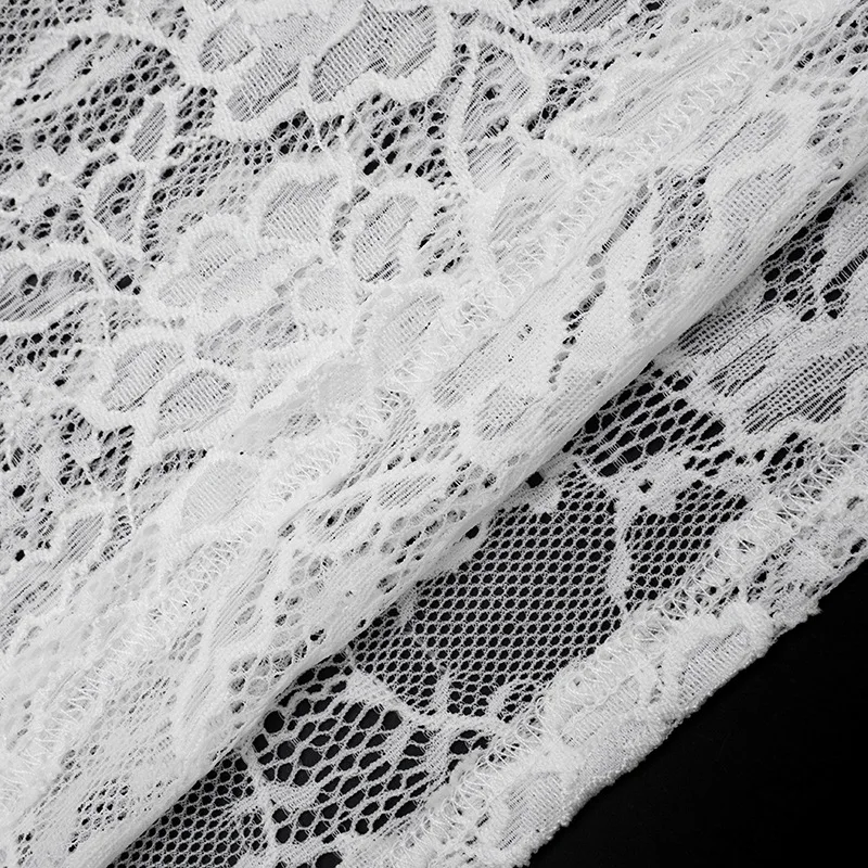 Tuularose White Lace Pullover Women Sexy Hollow See-Through Twist Patchwork Pullover New High Street Chic Slim Women's T-Shirts