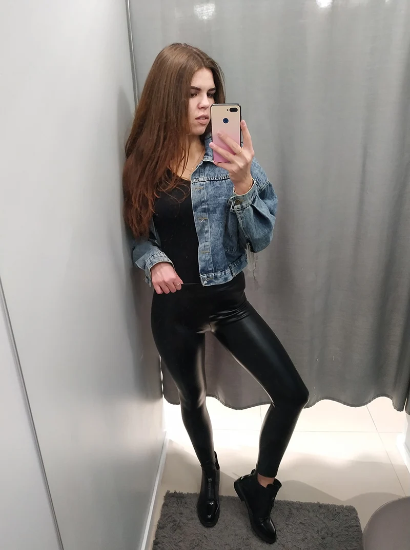 BIVIGAOS Women Autumn Black PU Leather Legging Pants Velvet Thick Warm Leggings Slim Sexy Push Up Leggings Skinny Trousers Women