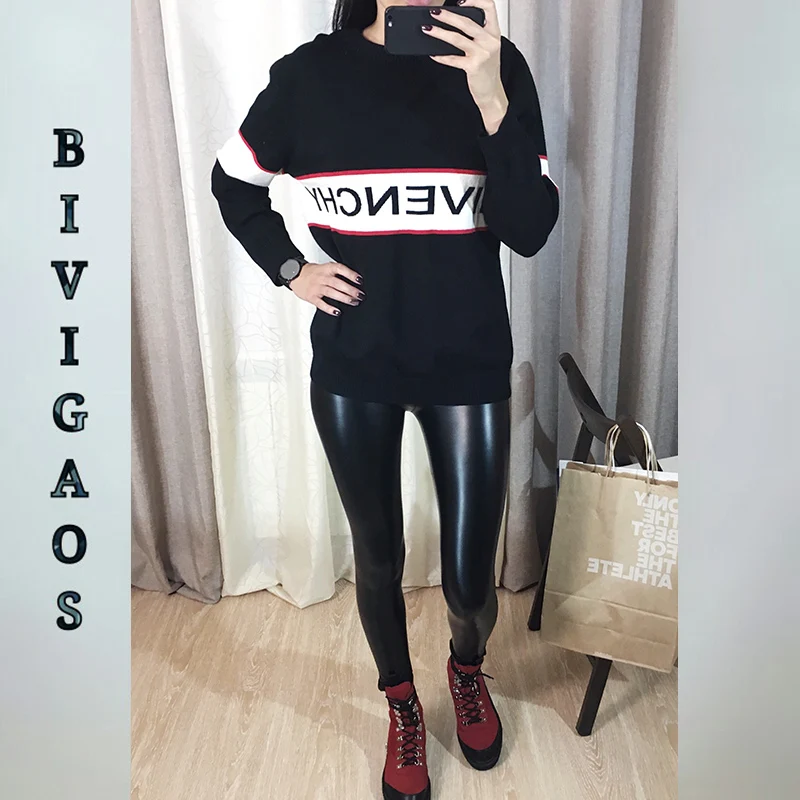 BIVIGAOS Women Autumn Black PU Leather Legging Pants Velvet Thick Warm Leggings Slim Sexy Push Up Leggings Skinny Trousers Women