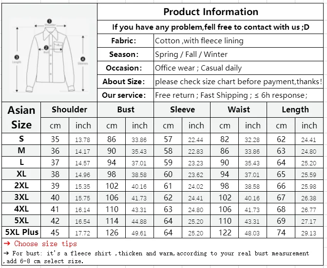 Velvet Thick Warm Women's Plaid Shirt, Female Long Sleeve Tops, M-5XL Winter Fleece Casual Check Blouse, Autumn Clothes T77710A