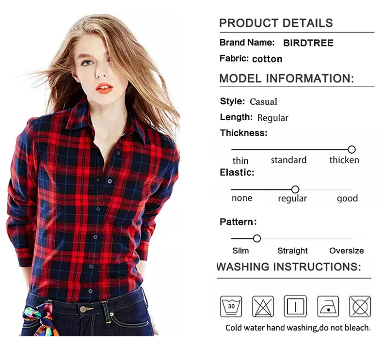Velvet Thick Warm Women's Plaid Shirt, Female Long Sleeve Tops, M-5XL Winter Fleece Casual Check Blouse, Autumn Clothes T77710A
