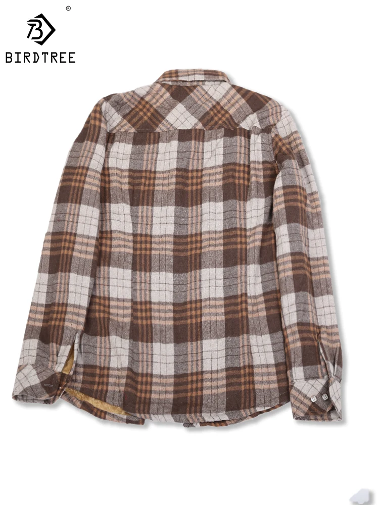Velvet Thick Warm Women's Plaid Shirt, Female Long Sleeve Tops, M-5XL Winter Fleece Casual Check Blouse, Autumn Clothes T77710A