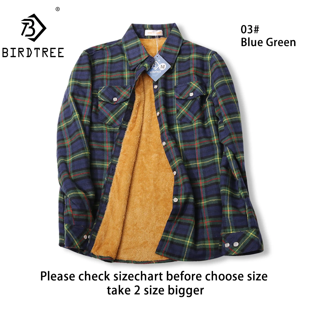 Velvet Thick Warm Women's Plaid Shirt, Female Long Sleeve Tops, M-5XL Winter Fleece Casual Check Blouse, Autumn Clothes T77710A