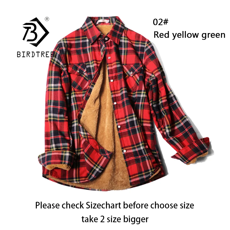 Velvet Thick Warm Women's Plaid Shirt, Female Long Sleeve Tops, M-5XL Winter Fleece Casual Check Blouse, Autumn Clothes T77710A