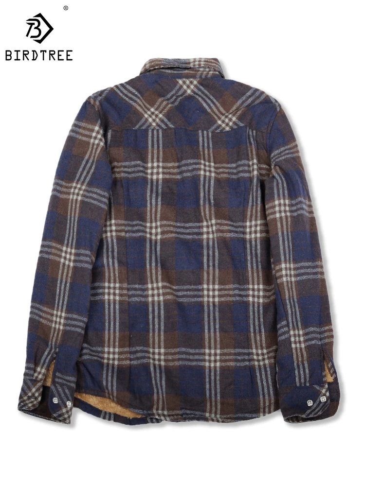 Velvet Thick Warm Women's Plaid Shirt, Female Long Sleeve Tops, M-5XL Winter Fleece Casual Check Blouse, Autumn Clothes T77710A