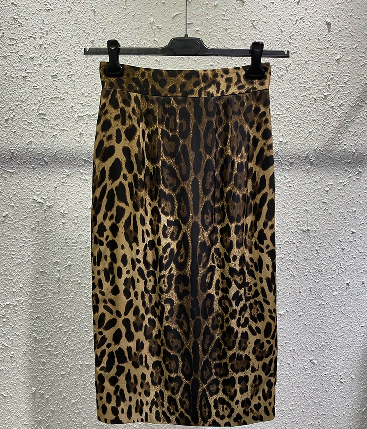 Seifrmann Casual printed silk skirt high waist versatile skirt 2026 autumn fashion women's new style