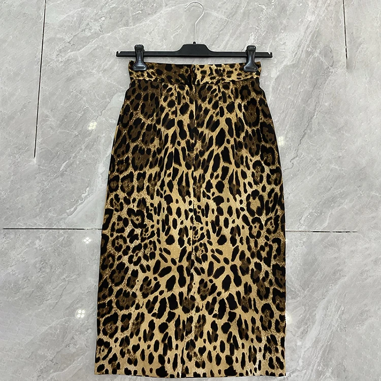 Seifrmann Casual printed silk skirt high waist versatile skirt 2026 autumn fashion women's new style