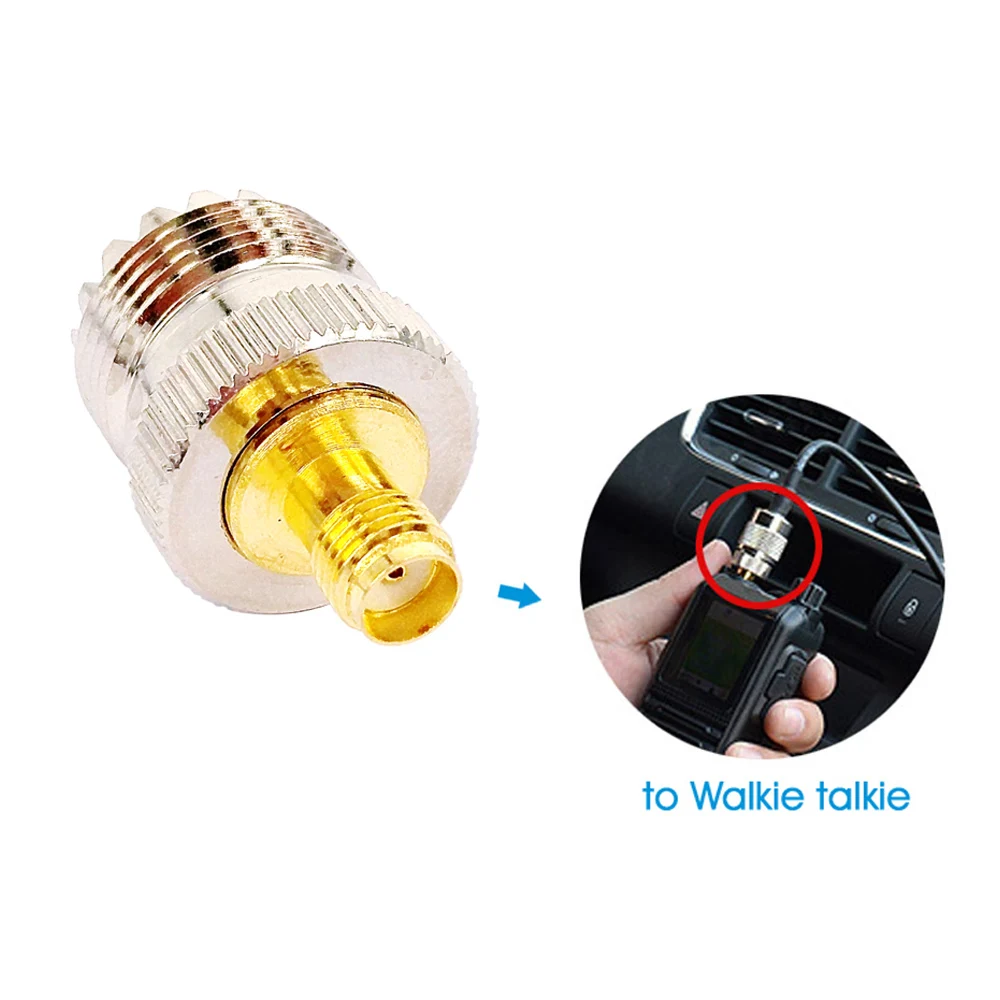 UHF to SMA Connector SO239 PL259 UHF Female to SMA Female Jack RF Coaxial Coax Adapter For Car Radio Antenna
