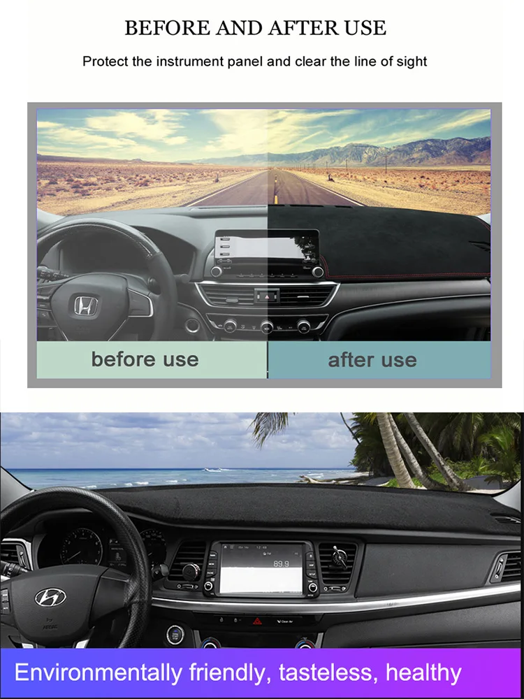 For Mitsubishi Mirage G4 Attrage MK1 2013-2021 Dashmat Dashboard Cover Instrument Panel Sunscreen Pad Anti-Dirt Proof Dash Mat