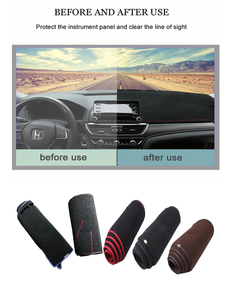 For Mitsubishi Mirage G4 Attrage MK1 2013-2021 Dashmat Dashboard Cover Instrument Panel Sunscreen Pad Anti-Dirt Proof Dash Mat