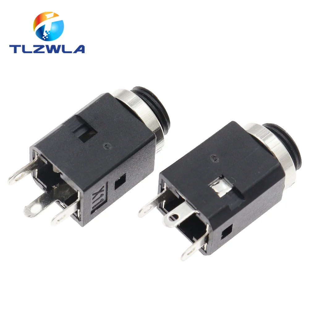 3.5MM Vertical socket 3Pin Stereo Female Socket Jack with Screw 3.5 Audio PJ-341 2 Poles Earphone Hole