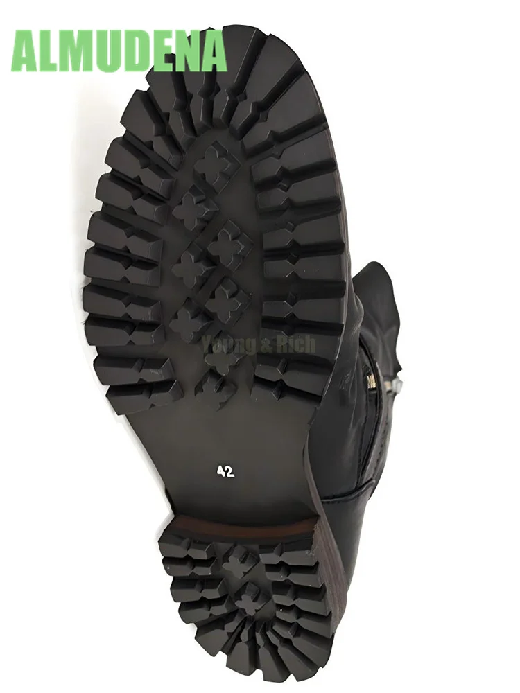 Slant Zipper Pleated Motorcycle Boots Fashionable Trendy for Both Men and Women Side Zipper Western Style Leather Short Boots