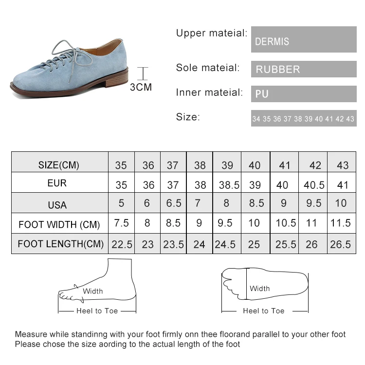 DIMANYU Women's Shoes Real Leather 2026 Spring New Lace-up Single Shoes Female Thick Heels Plus Size Women's Oxford Shoes