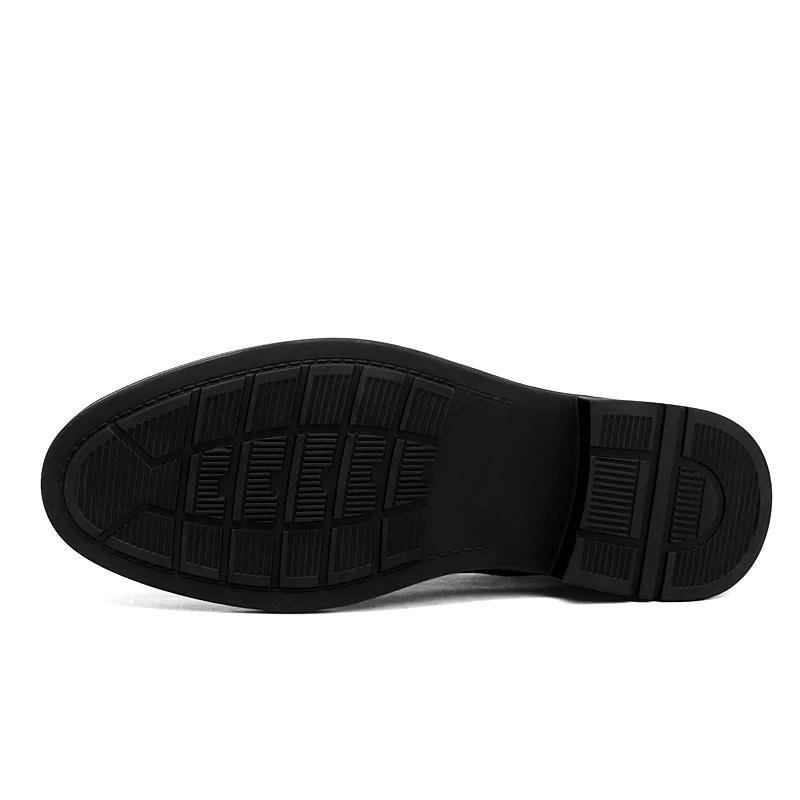 High End Brand Office Business Dress Shoes Men's Inner Height Shoes Thick Soled Simple Black Men's Genuine Leather Casual Shoes