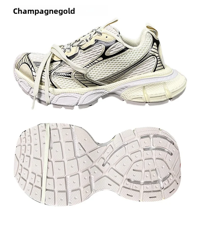 Men's and Women's Thick Soled Shoes, Sizes 36-45, Dad Shoes, Height Increasing, Breathable, Thick Heels, Casual Sports Shoes