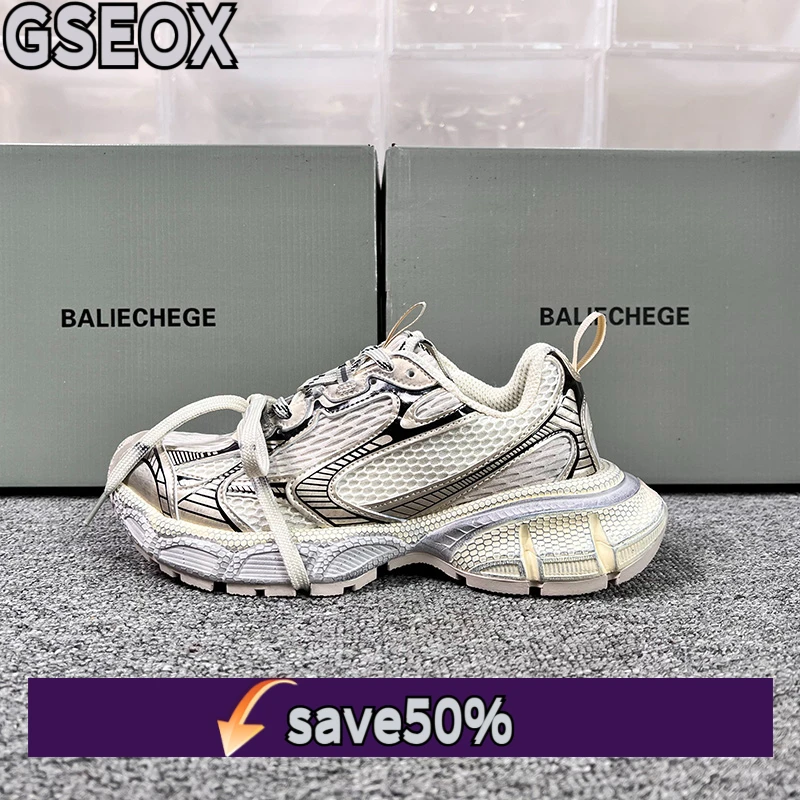 Men's and Women's Thick Soled Shoes, Sizes 36-45, Dad Shoes, Height Increasing, Breathable, Thick Heels, Casual Sports Shoes