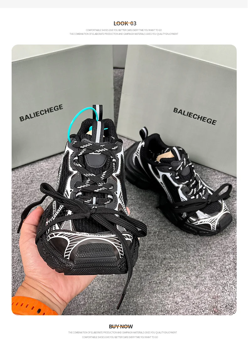 Men's and Women's Thick Soled Shoes, Sizes 36-45, Dad Shoes, Height Increasing, Breathable, Thick Heels, Casual Sports Shoes